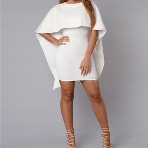 Gorgeous stunning white cape dress!